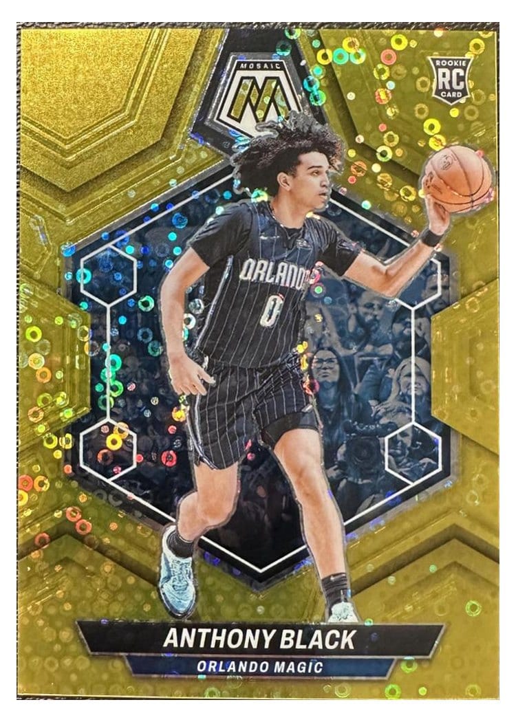 2023-24 Panini Mosaic Base Set Anthony Black Gold Fast Break #225 card