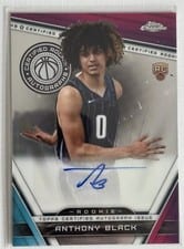 2023-24 Topps Chrome Certified Rookie Autographs Anthony Black #CRA-AB card