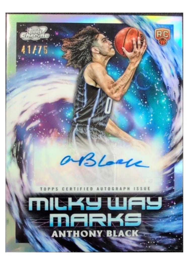 2023-24 Topps Chrome Cosmic Milky Way Marks Refractor Anthony Black #MWM-AB card