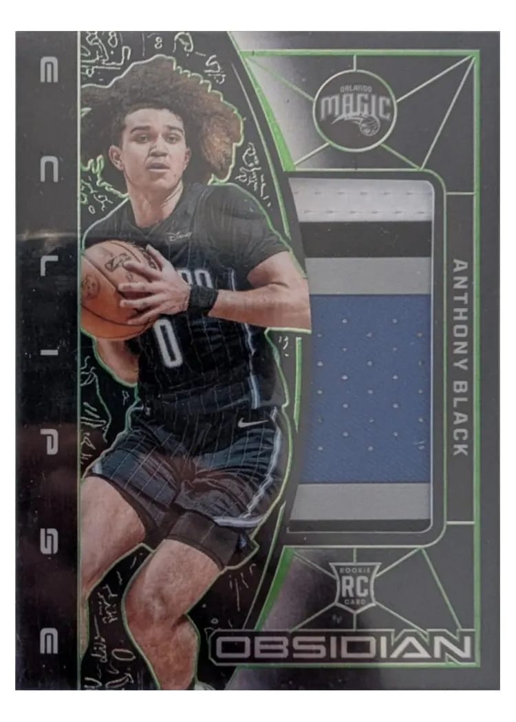 2023 Panini Obsidian Eclipse Material Anthony Black Green #EM-ABL card