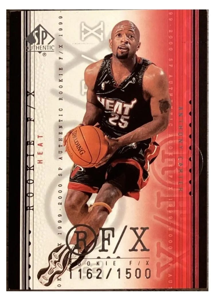 1999 SP Authentic Anthony Carter #116 card