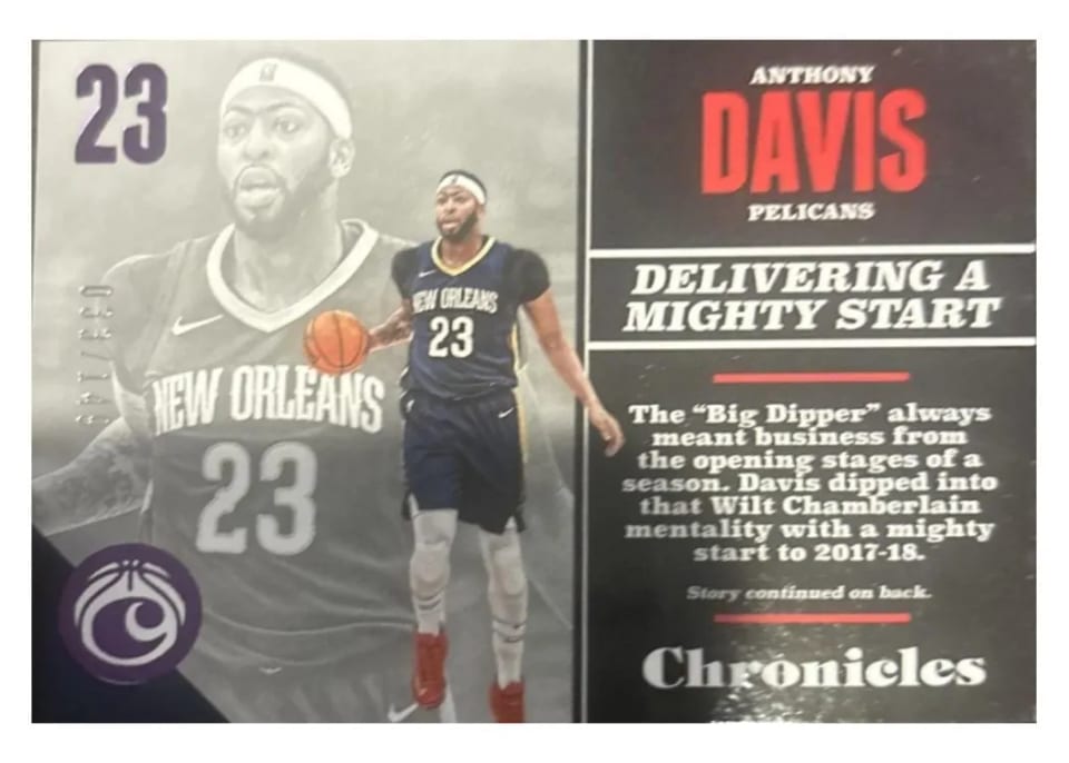 2017 Panini Chronicles Anthony Davis #15 card