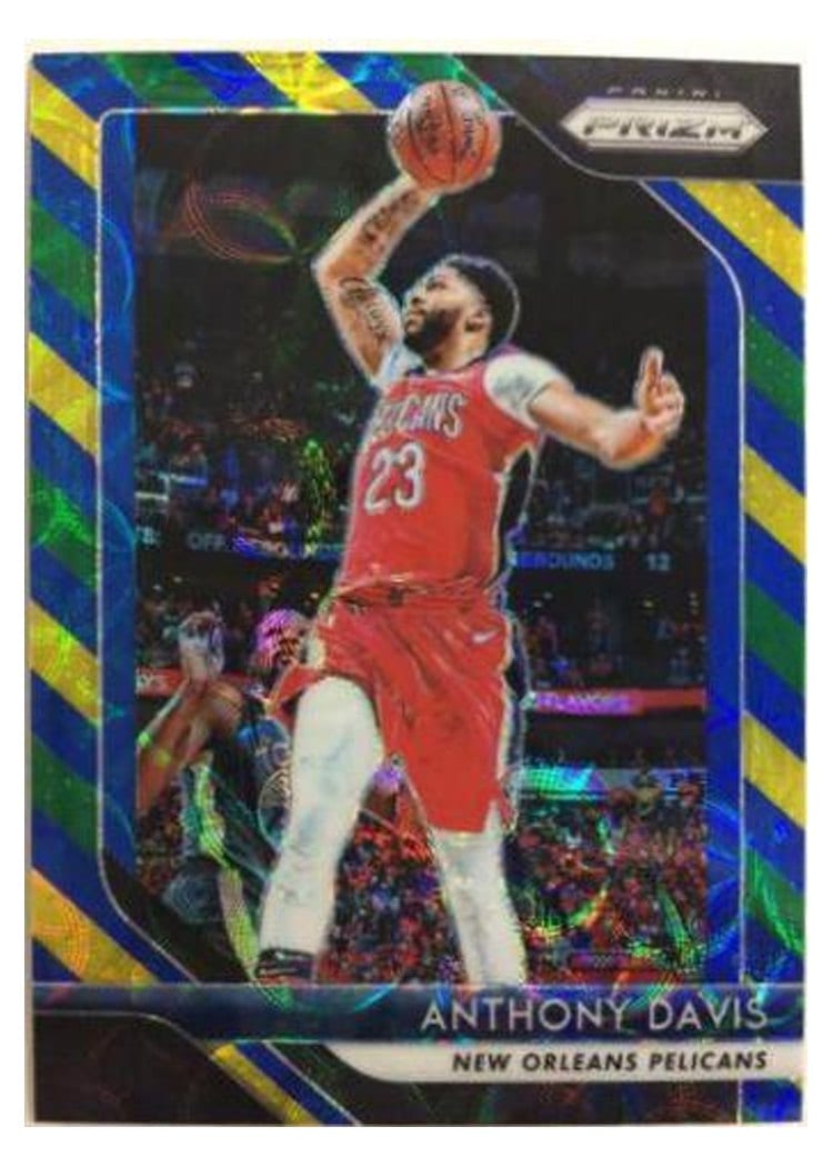 2018-19 Panini Prizm Base Set Anthony Davis Green Choice Prizm #177 card