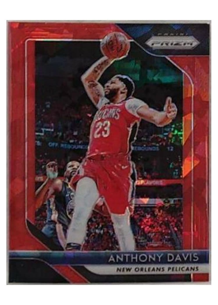 2018-19 Panini Prizm Base Set Anthony Davis Red Ice Prizm #177 card