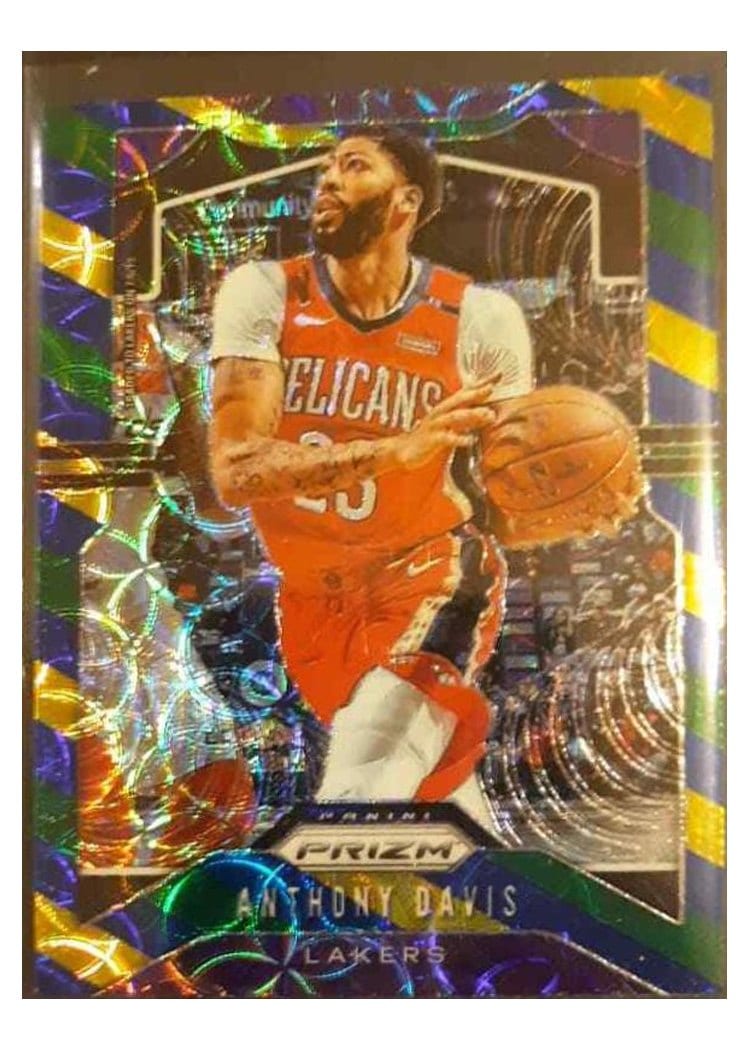 2019-20 Panini Prizm Base Set Anthony Davis #222 card