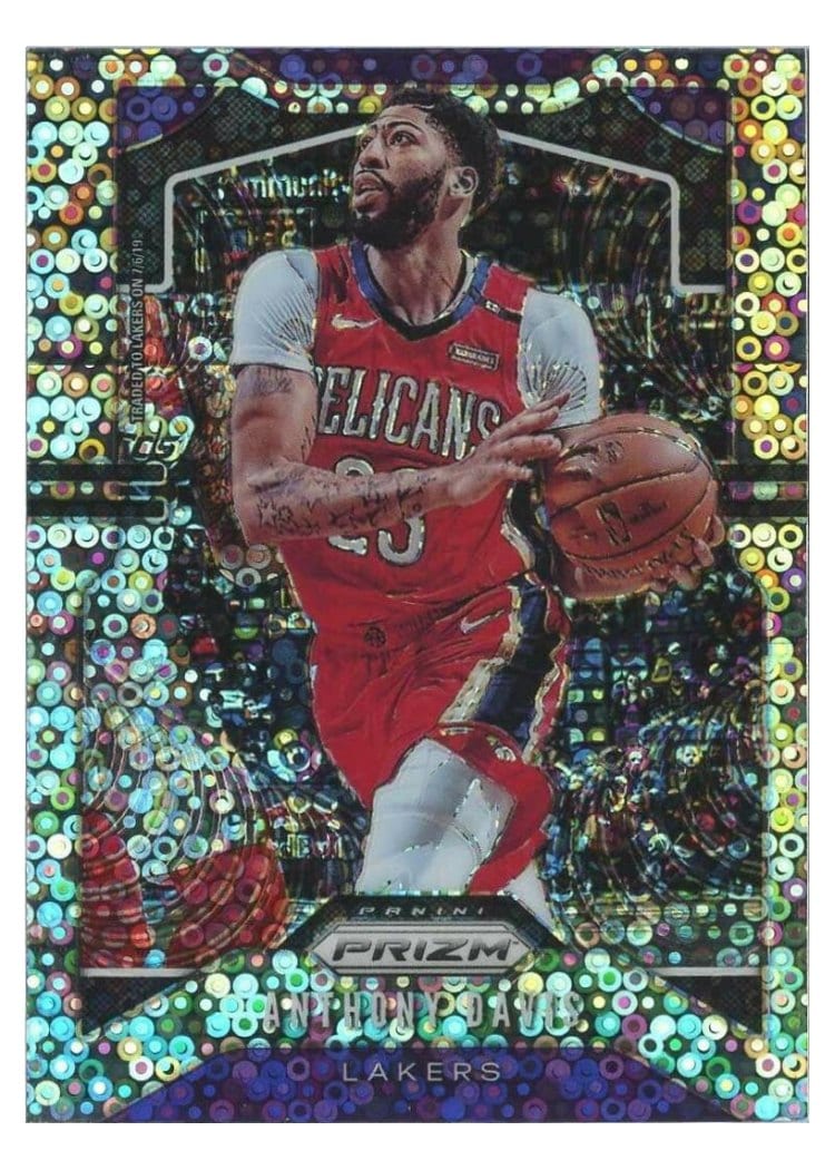 2019-20 Panini Prizm Base Set Anthony Davis Fast Break Prizm #222 card