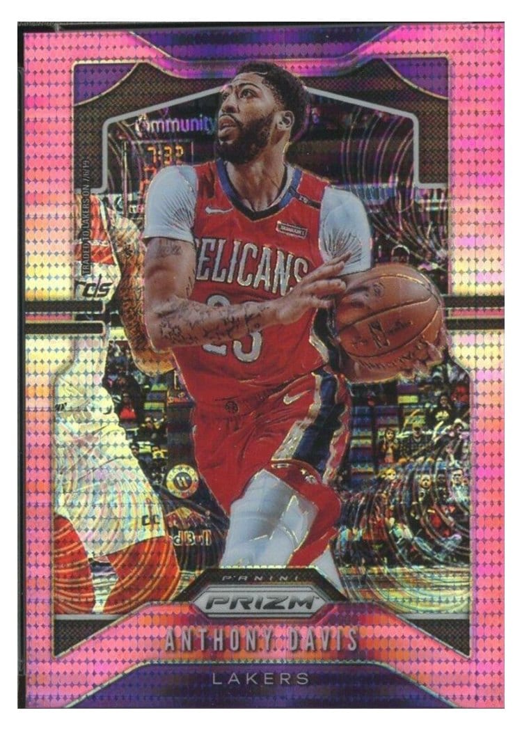 2019-20 Panini Prizm Base Set Anthony Davis #222 card