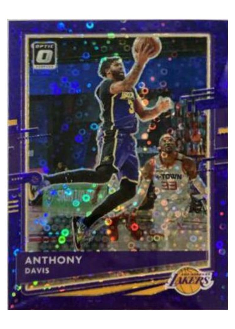 2020-21 Donruss Optic Base Set Anthony Davis Fast Break Purple #42 card