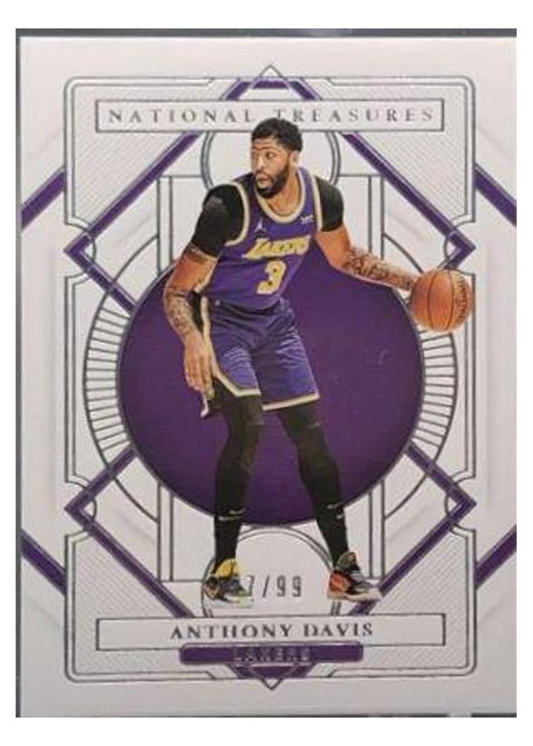 2020-21 Panini National Treasures Base Set Anthony Davis #65 card
