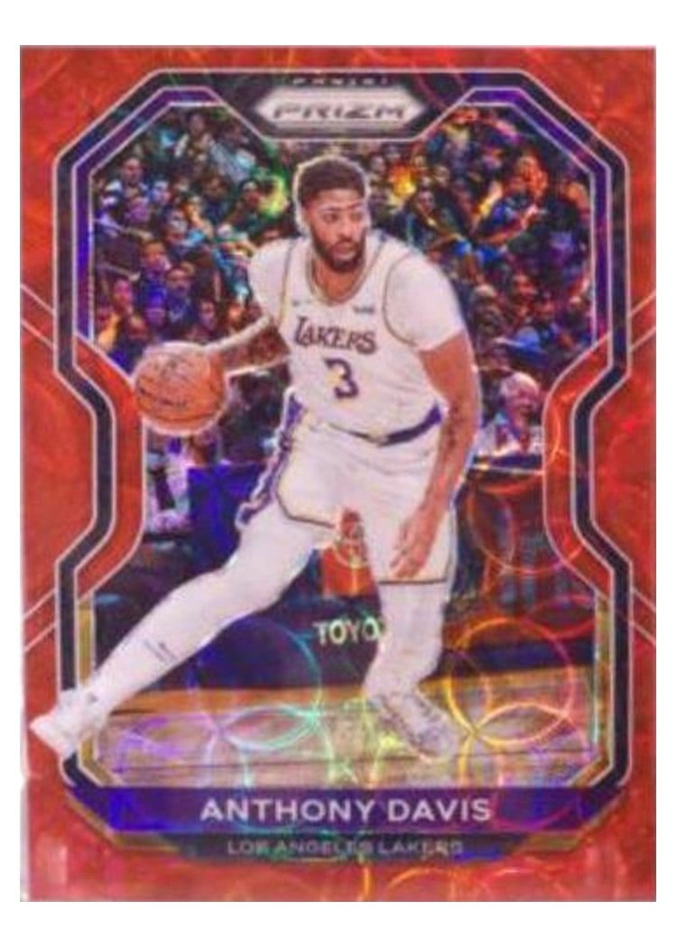 2020-21 Panini Prizm Base Set Anthony Davis Choice Red Prizm #109 card