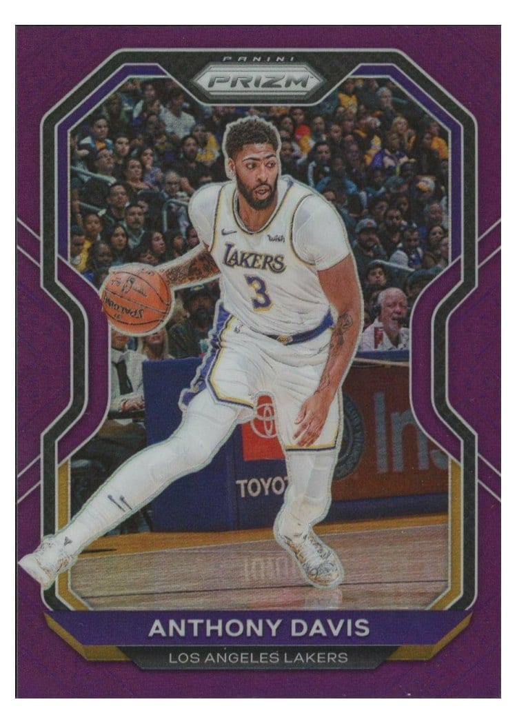 2020-21 Panini Prizm Base Set Anthony Davis Purple Prizm #109 card
