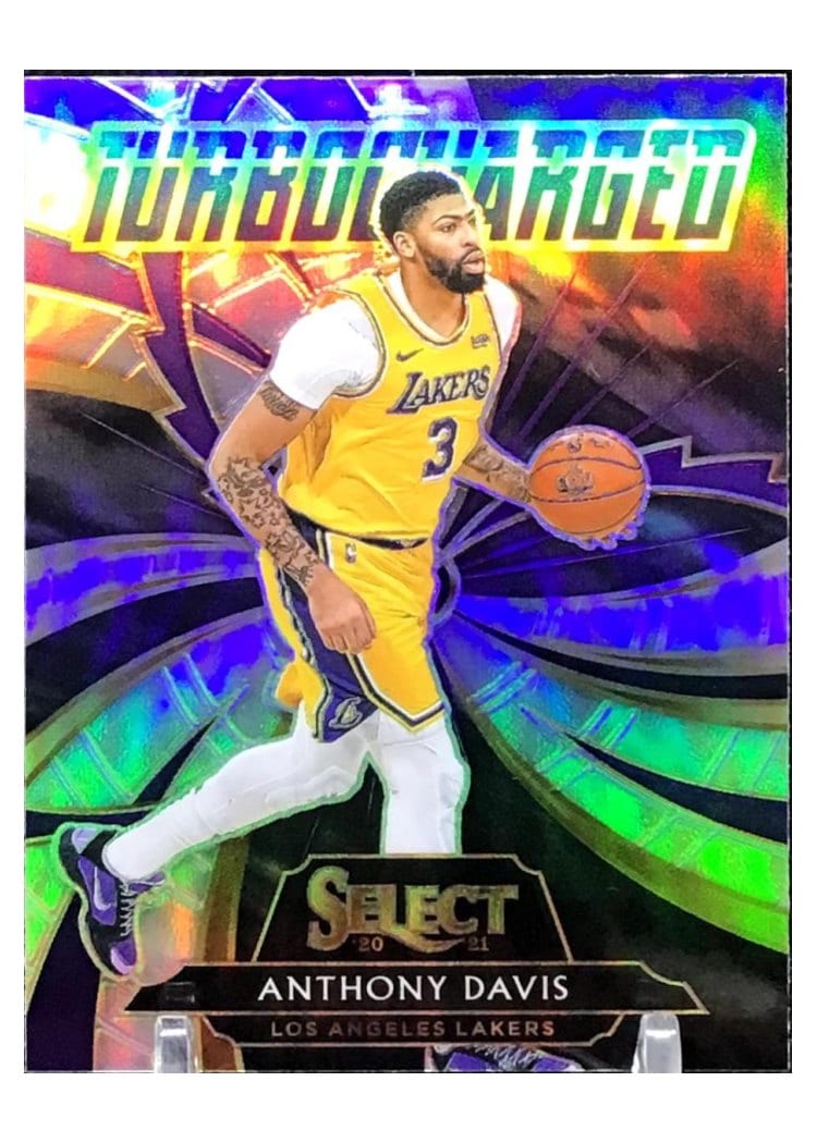 2020-21 Panini Select Base Set Anthony Davis Silver Prizm #228 card