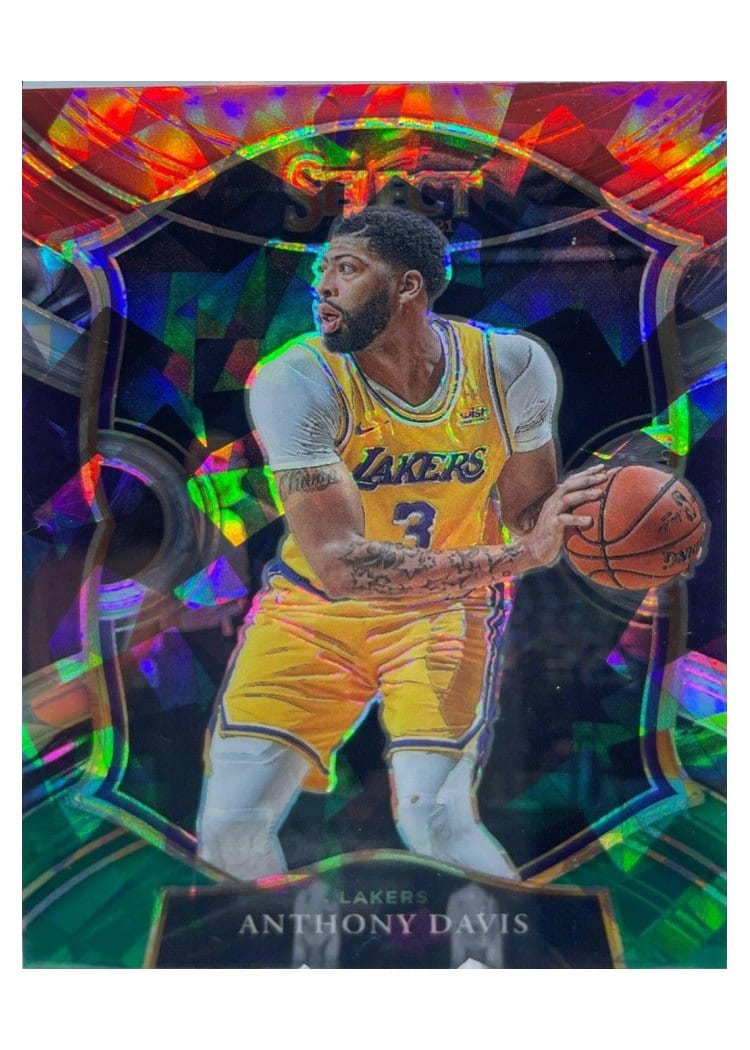 2020-21 Panini Select Base Set Anthony Davis Red White Green Ice #45 card
