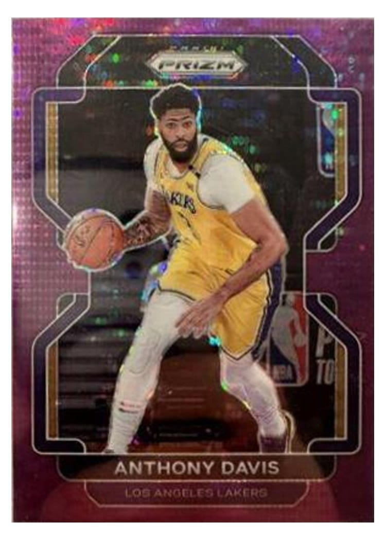2021-22 Panini Prizm Base Set Anthony Davis Purple Pulsar Prizm #53 card