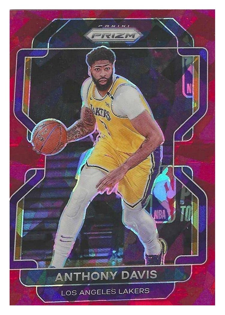 2021-22 Panini Prizm Base Set Anthony Davis Red Ice Prizm #53 card