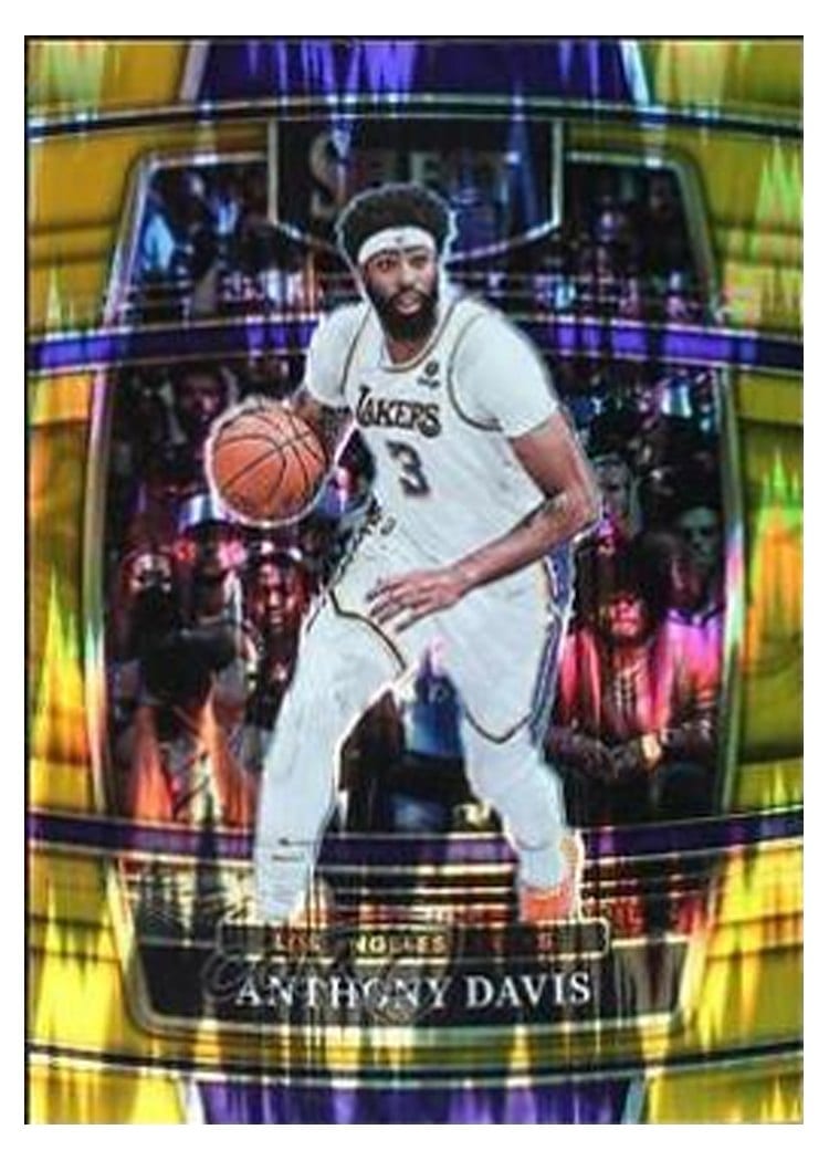 2021 Panini Select Anthony Davis Gold Flash Prizm #39 card