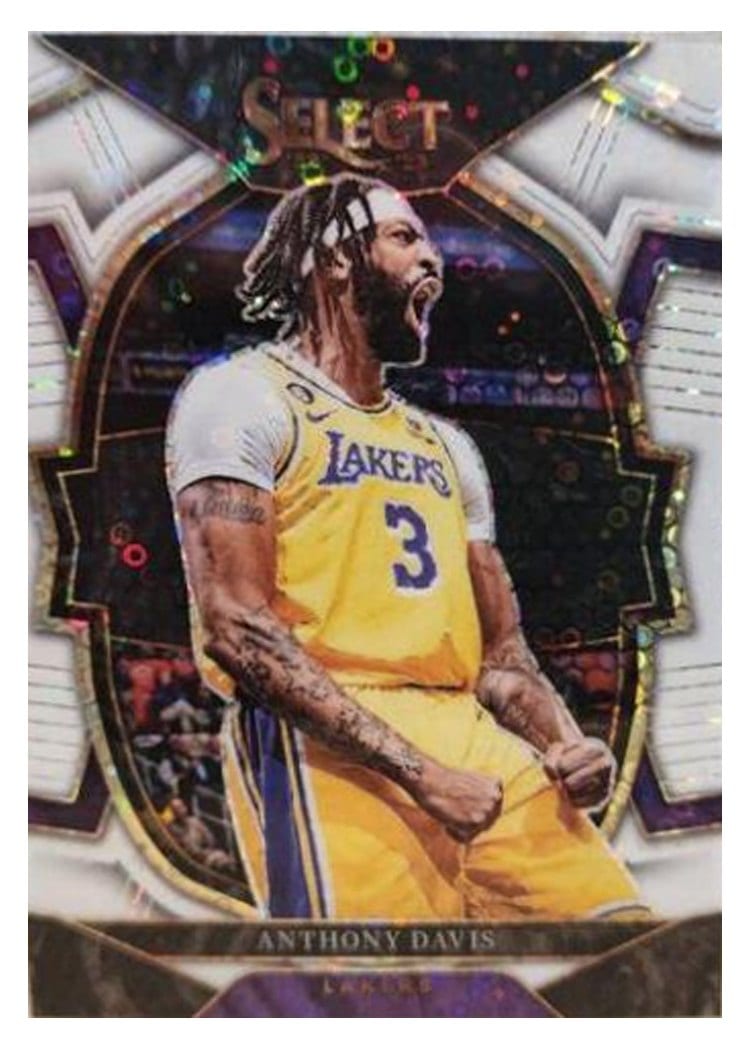 2022-23 Panini Select Base Set Anthony Davis White Disco Prizm #17 card