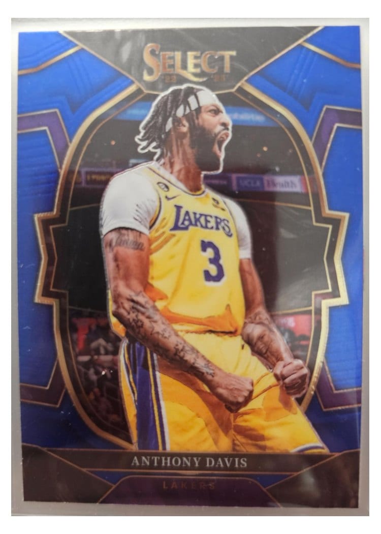 2022-23 Panini Select Base Set Anthony Davis Blue Retail #17 card