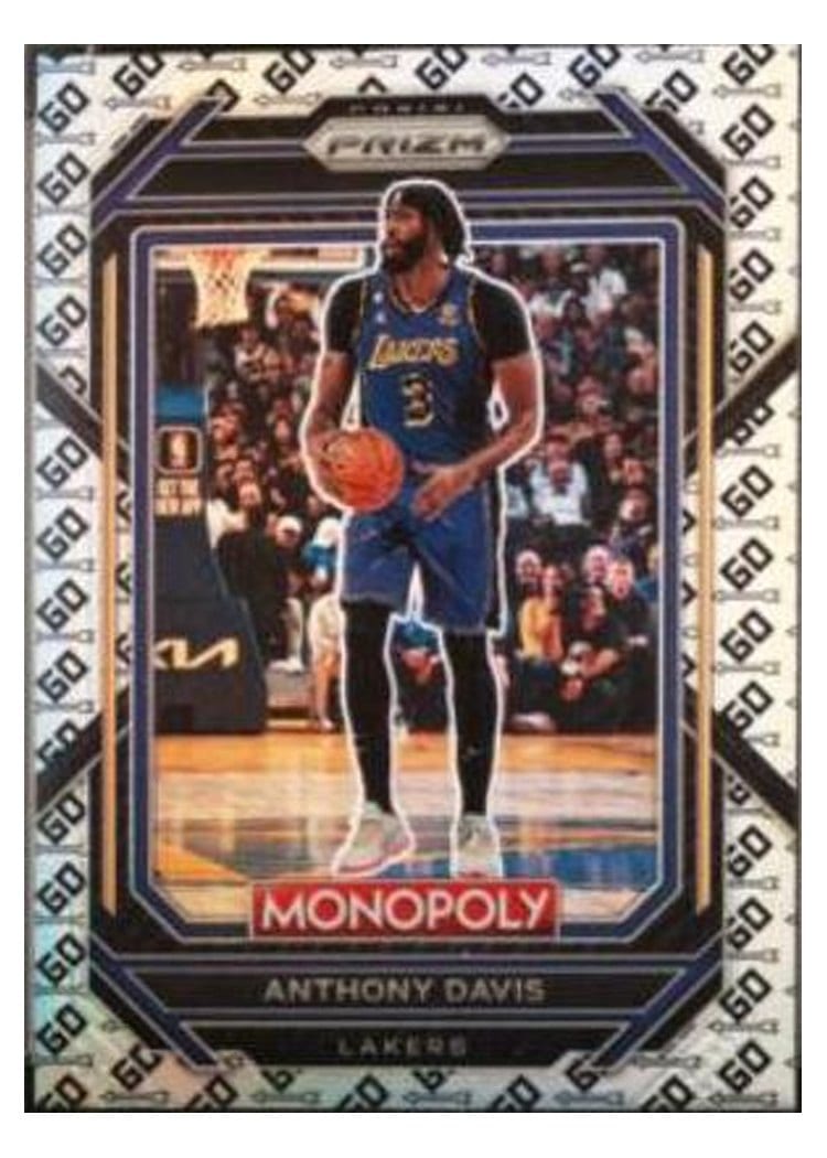 2023-24 Panini Prizm Monopoly Base Set Anthony Davis Go #41 card
