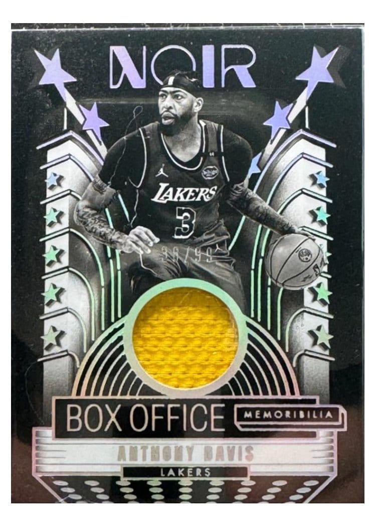 2024-25 Panini Noir Box Office Memorabilia Set Anthony Davis #22 card