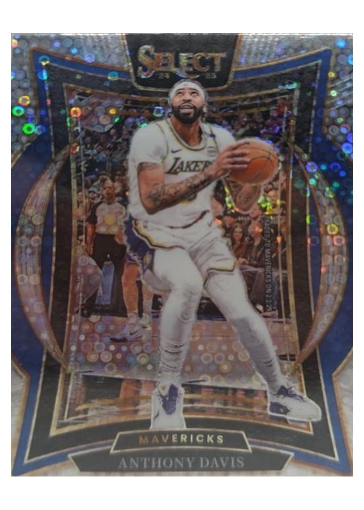 2024-25 Panini Select Base Set Anthony Davis Disco Prizm #25 card