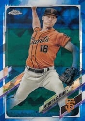 2021 Topps Chrome Sapphire Edition Base Set Anthony DeSclafani #614 card