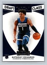 2020 Panini Contenders Draft Class Anthony Edwards Red #5 card