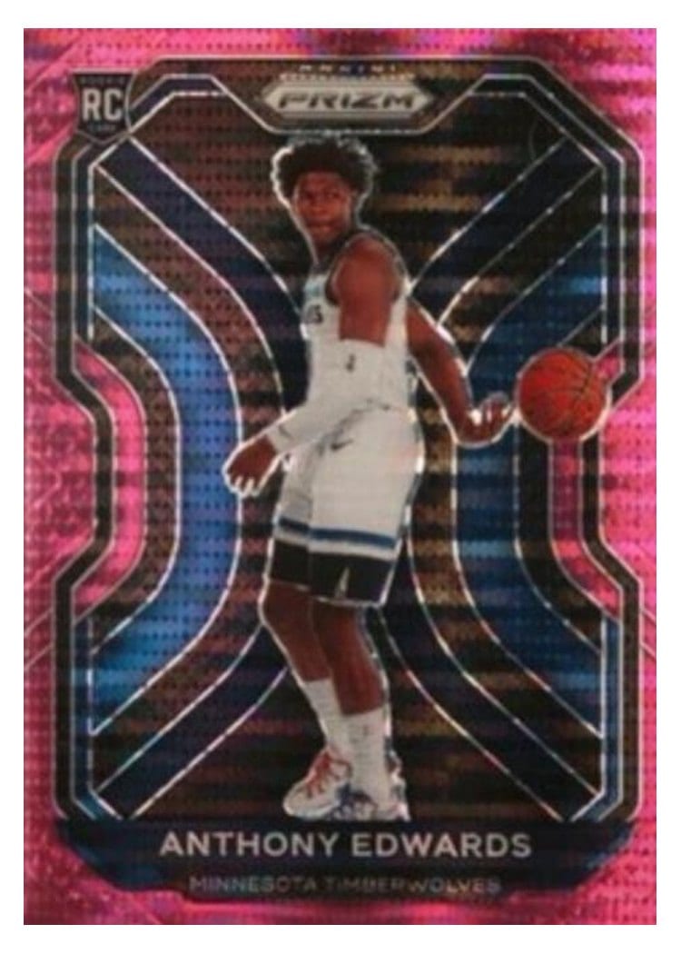 2020 Panini Prizm Anthony Edwards Pink Pulsar Prizm #258 card