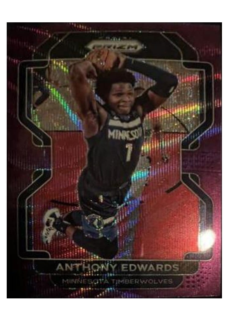 2021-22 Panini Prizm Base Set Anthony Edwards #37 card
