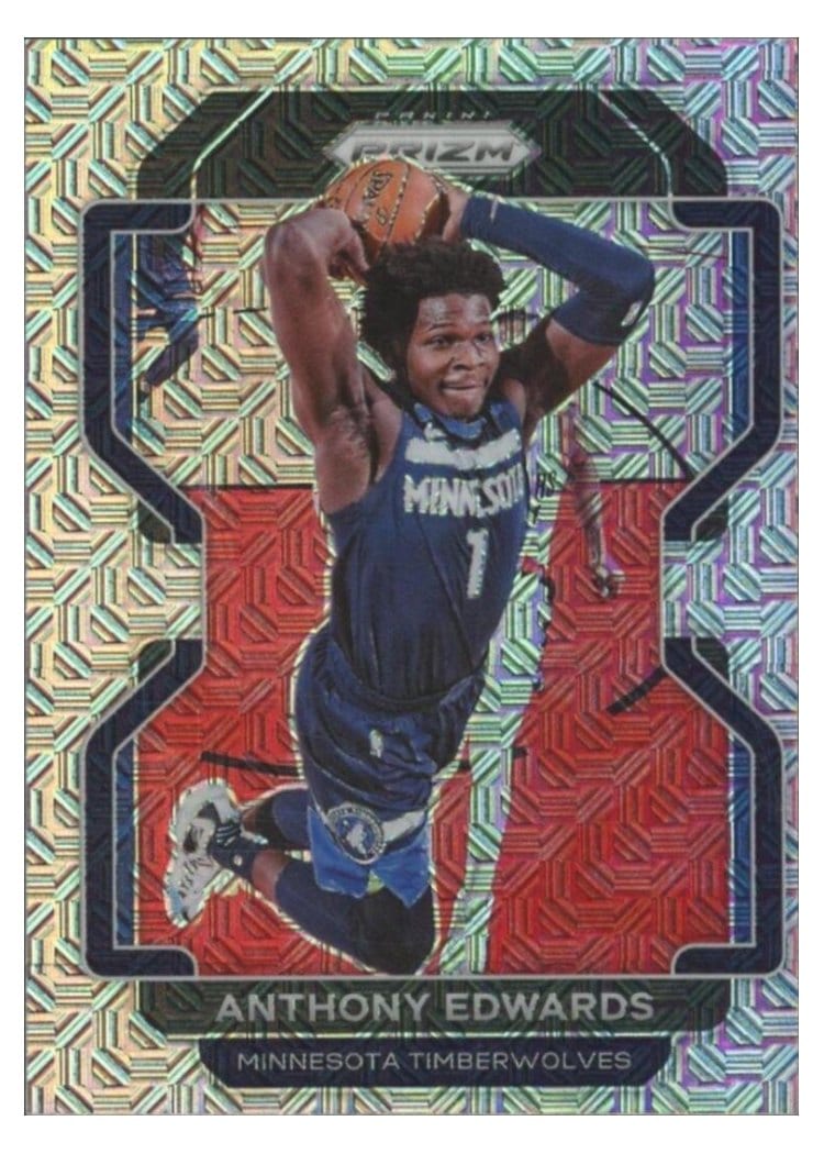 2021-22 Panini Prizm Base Set Anthony Edwards #37 card