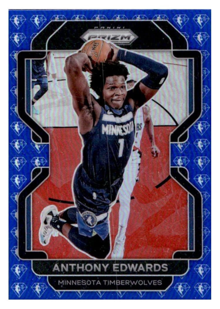 2021-22 Panini Prizm Base Set Anthony Edwards #37 card