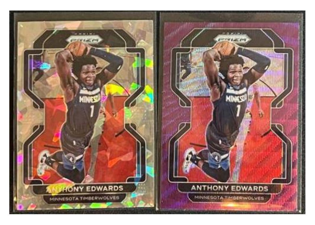 2021-22 Panini Prizm Base Set Anthony Edwards #37 card
