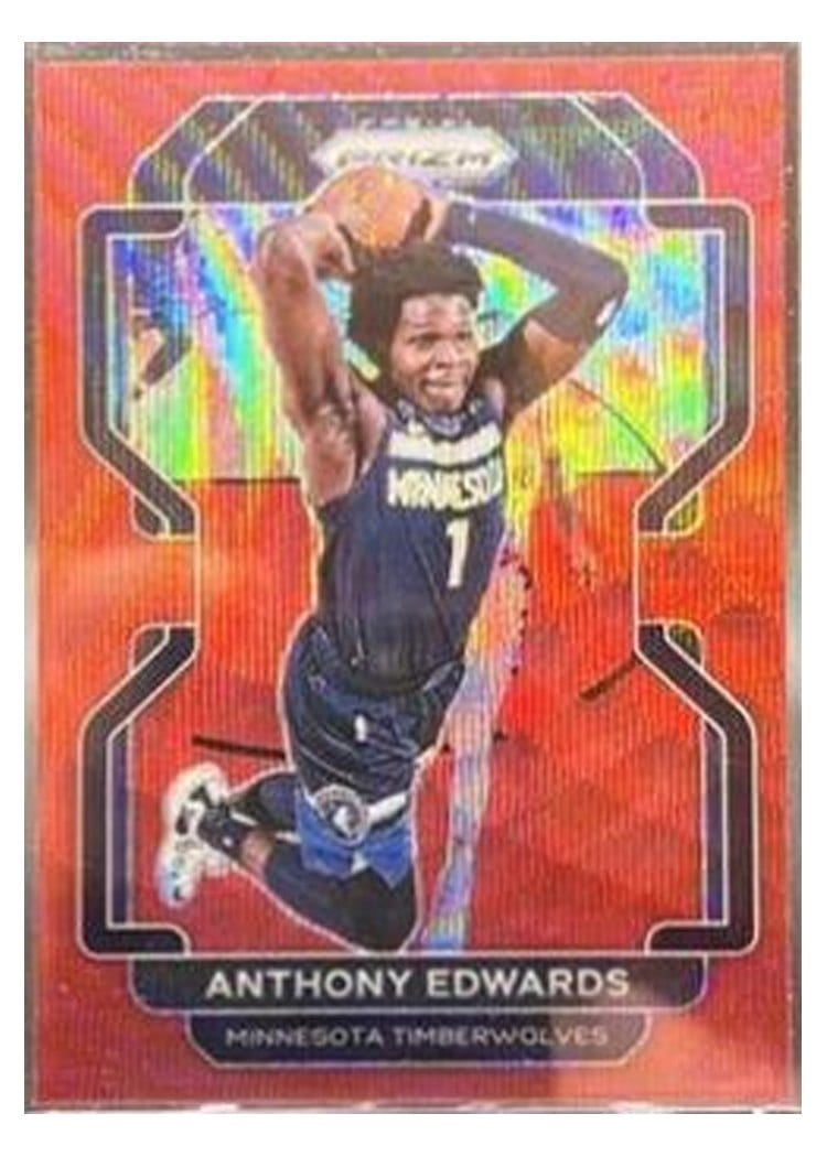 2021-22 Panini Prizm Base Set Anthony Edwards #37 card