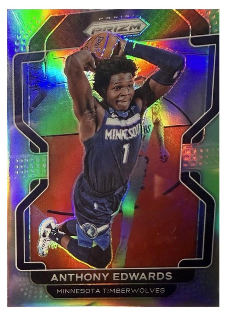 2021-22 Panini Prizm Base Set Anthony Edwards #37 card