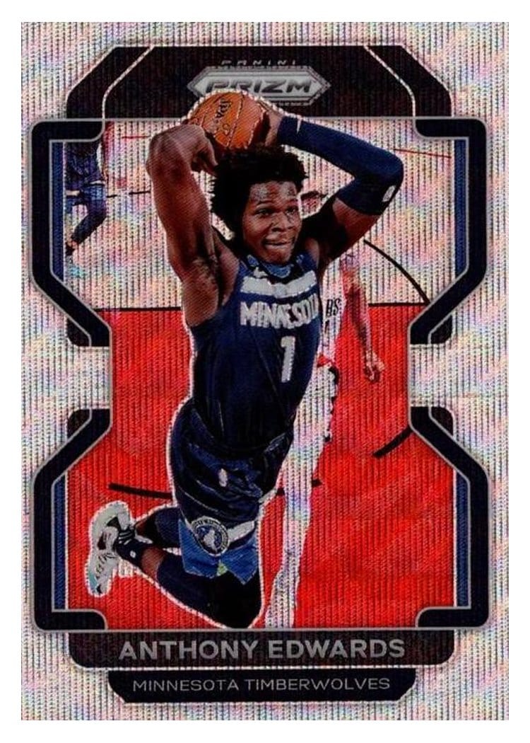 2021-22 Panini Prizm Base Set Anthony Edwards #37 card