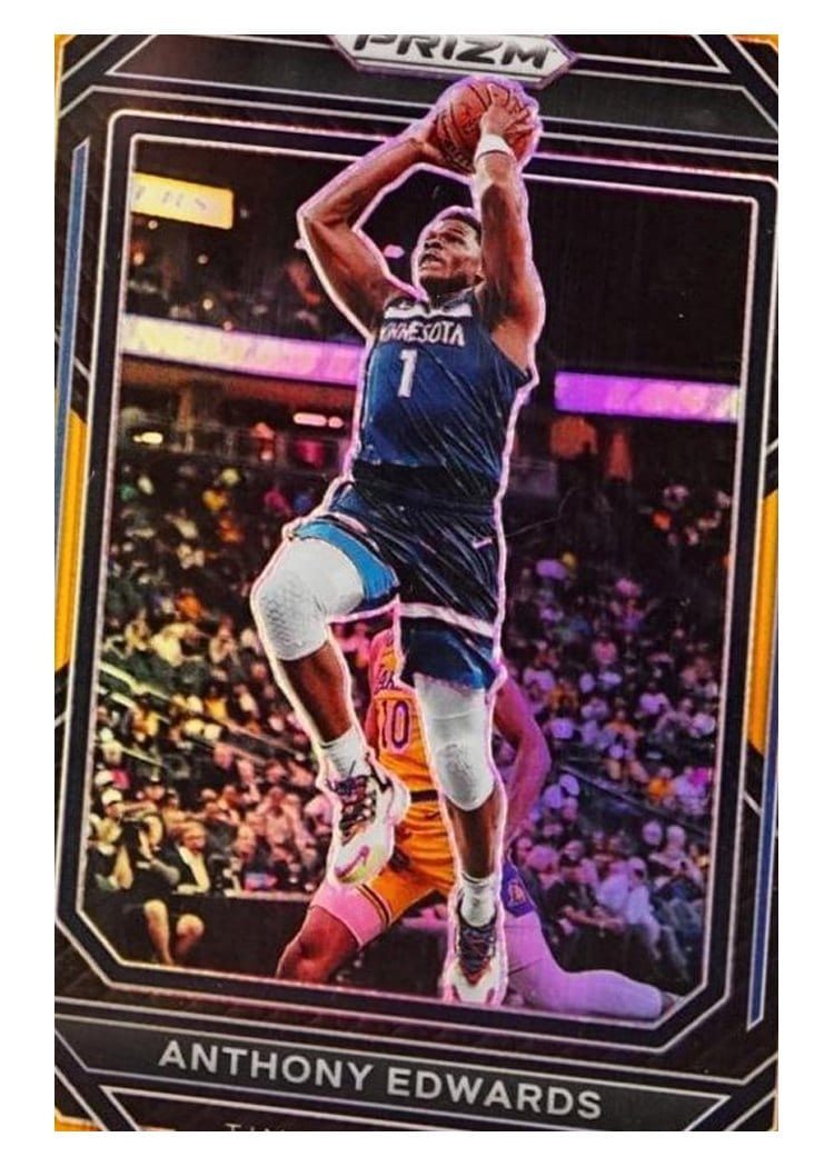 2022-23 Panini Prizm Base Set Anthony Edwards Gold Prizm #56 card