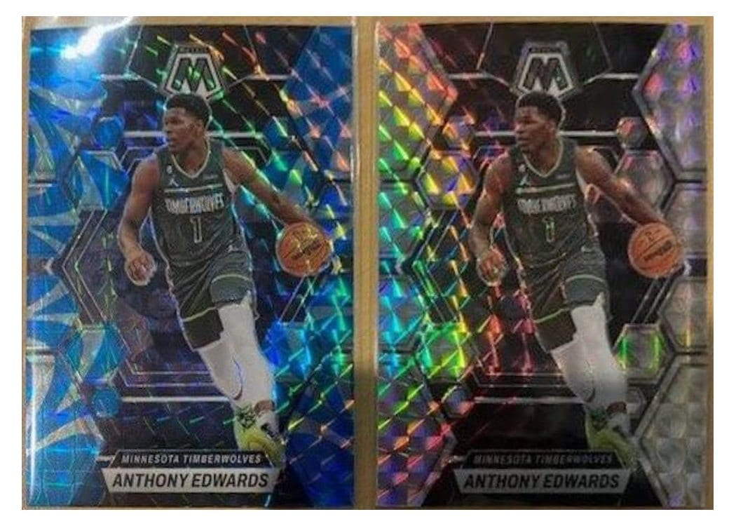 2022 Panini Mosaic Anthony Edwards Blue Wave #26 card