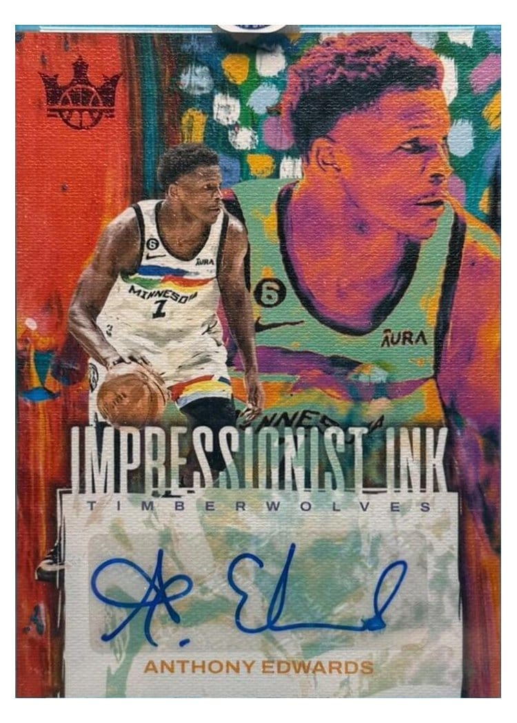 2023-24 Panini Court Kings Impressionist Ink Anthony Edwards #II-ANT card