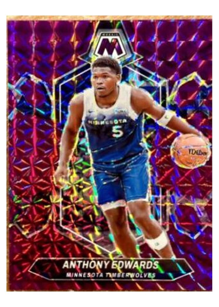 2023-24 Panini Mosaic Base Set Anthony Edwards Purple #33 card