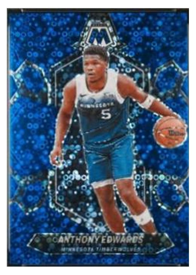 2023-24 Panini Mosaic Base Set Anthony Edwards Blue Fast Break #33 card