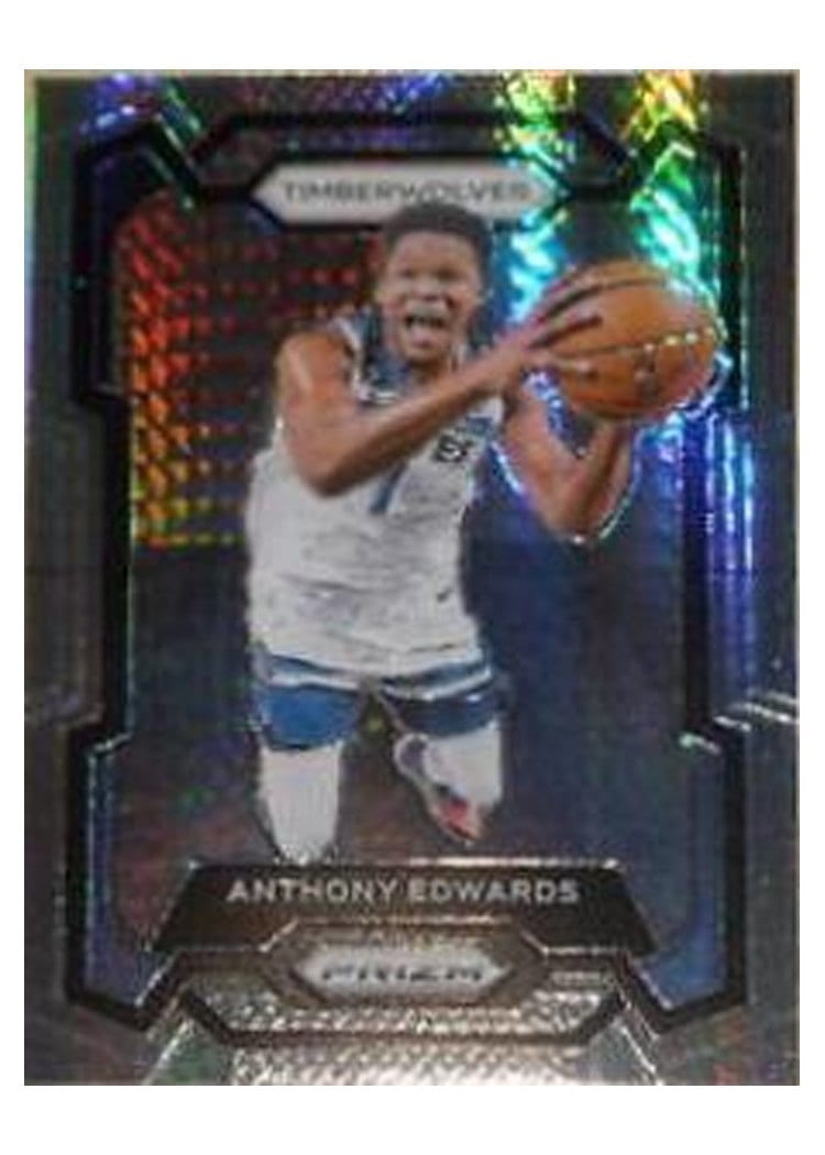 2023-24 Panini Prizm Base Set Anthony Edwards Hyper #108 card