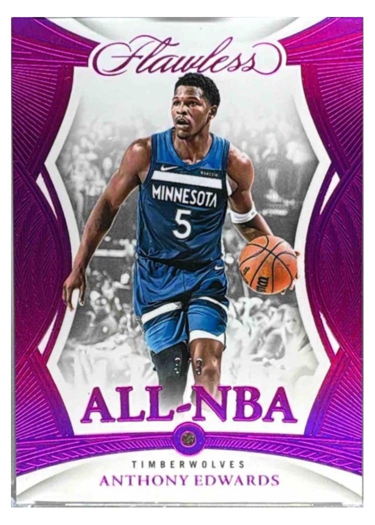2024-25 Panini Flawless Base Gems Anthony Edwards #189 card