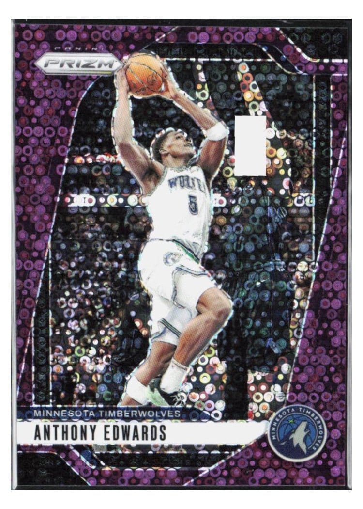 2024-25 Panini Prizm Base Set Anthony Edwards Fast Break Purple #100 card
