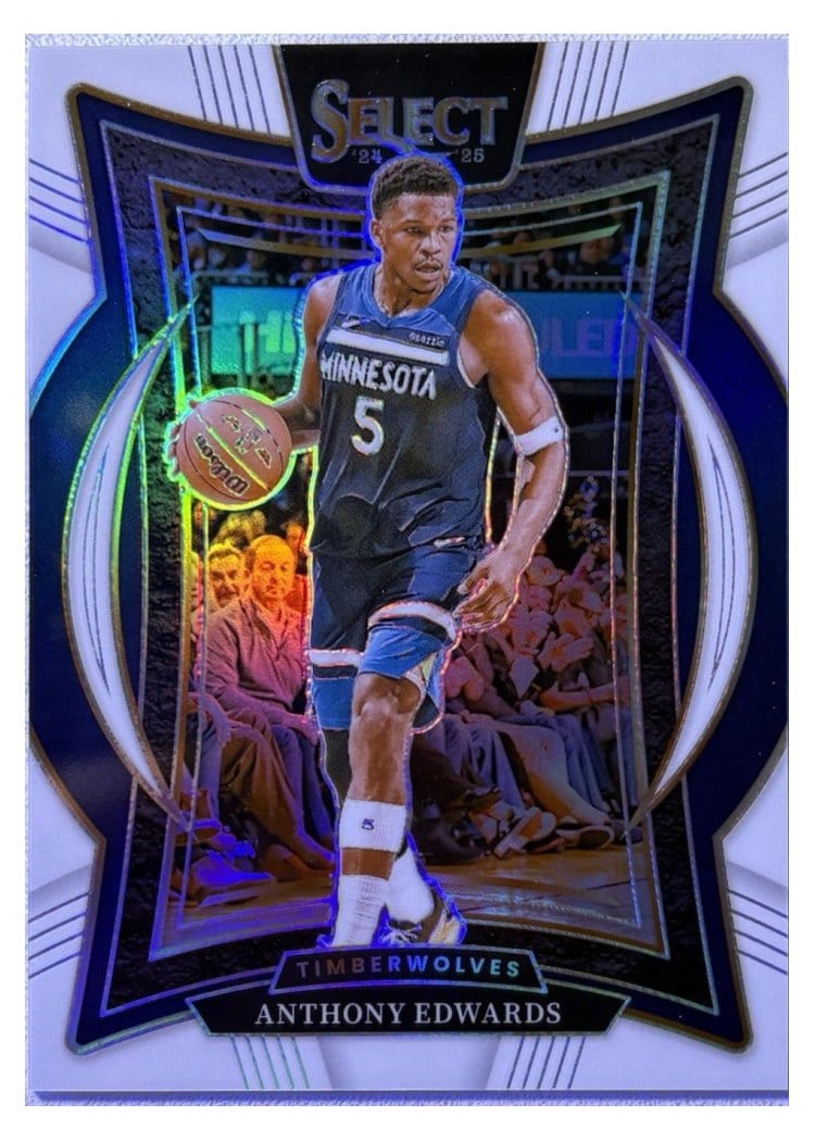 2024 Panini Select Anthony Edwards White Prizm #23 card