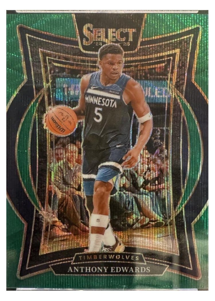 2024 Panini Select Anthony Edwards Green Wave Prizm #23 card