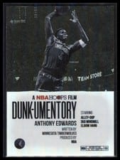 2025-26 NBA Hoops Dunkumentory Anthony Edwards #D-1 card