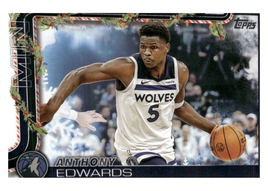2025-26 Topps Holiday SSP Back Variations Anthony Edwards #SSB-AE card