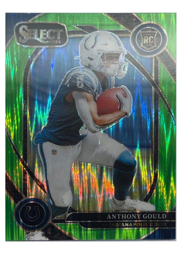 2024 Panini Select Base Set Anthony Gould Neon Green Prizm Shock #206 card