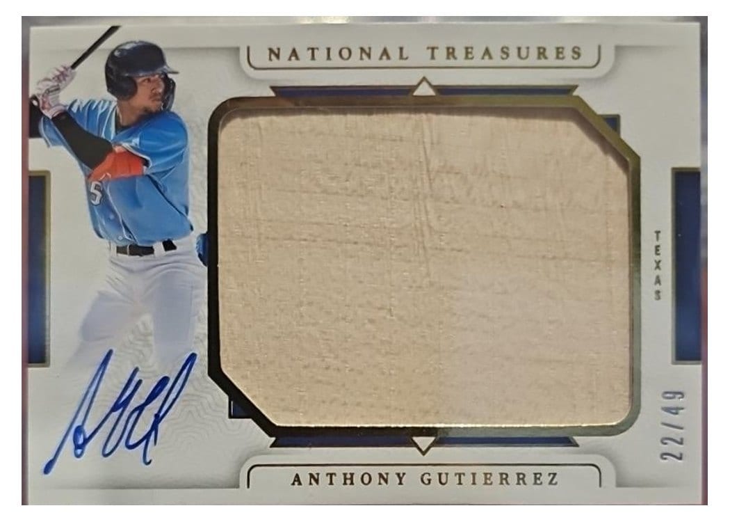 2024 Panini National Treasures Prospect Jumbo Lumber Signatures Anthony Gutierrez #9 card