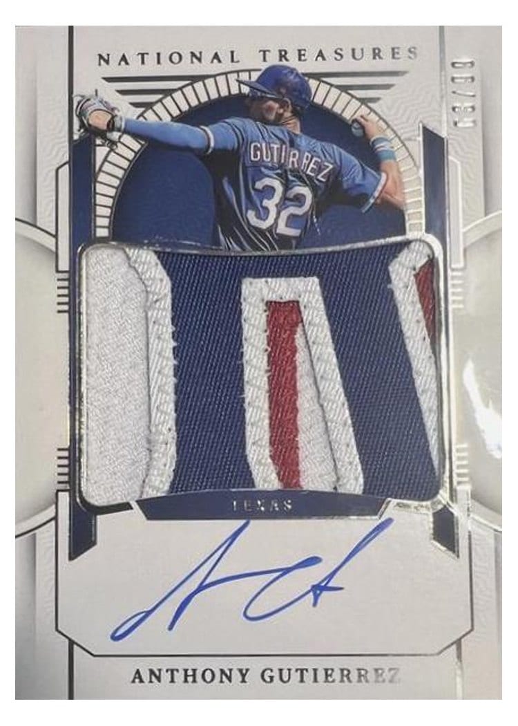 2024 Panini National Treasures Prospect Material Signatures Anthony Gutierrez #9 card